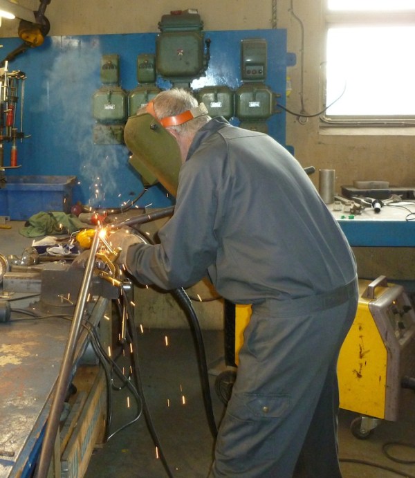 Svetsjobb in i det sista